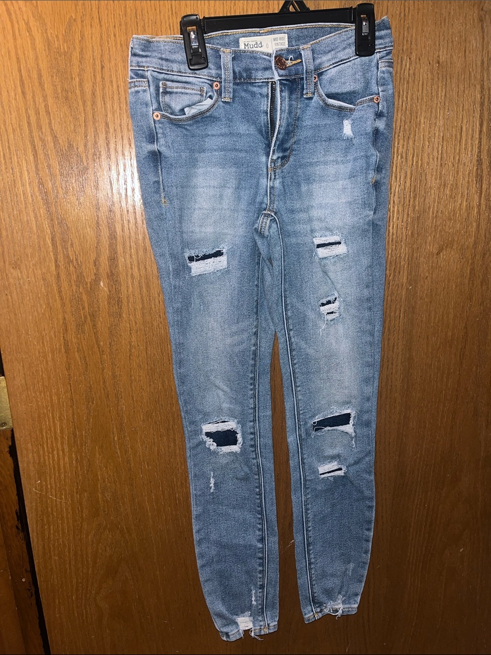 Mudd Light Blue Distressed Skinny Jeans